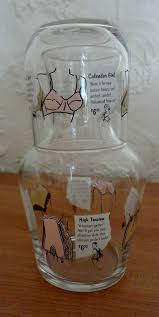 Vintage Water Carafe 2pc Glass Set