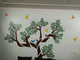 tree and bird pvc wall sticker for