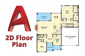 make a 2d floor plan using autocad
