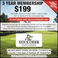 3 Year Membership, Sioux Creek Golf Course, Chetek, WI