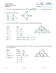Geometry M217 Name Chapter 5 Test