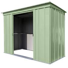 8 Ft W X 4 Ft D Sage Green Metal Shed