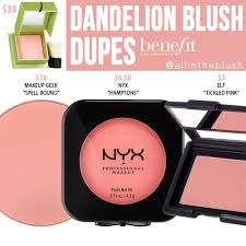 benefit dandelion blush dupes all in