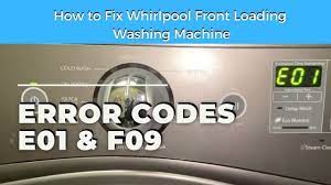 how to fix e01 f09 error code