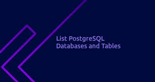 how to list postgresql databases and