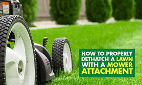 a lawn with a mower attachment
