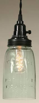 Primitive Quart Mason Jar Swag Lamp