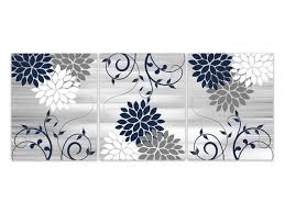 Silver And Blue Wall Decor Navy And