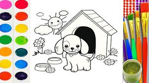 Welcome to our amazing collection of the best dog coloring pages. Learn Coloring Dog House Draw A Dog House Coloring Pages Art Coloring For Kids Youtube
