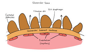glomerular capillary walls basement