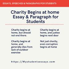 essay on charity begins at home short