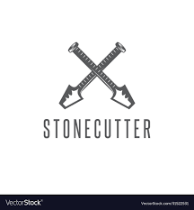 two crossed chisels stonecutter design