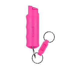 Sabre Red Pink Pepper Spray Keychain For Women With Quick Release Maximum Police Strength Pepper Spray Finger Grip For Aim Accuracy 10 Foot 3m