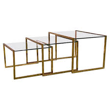 Glass Stackable Tray Tables 1950s