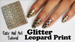 glitter leopard print nails with incoco