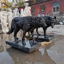 Life Size Wolf Garden Statue Statues