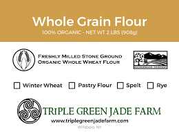 organic spelt flour triple green jade