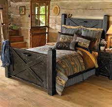 Shop barnwood tables, stools, benches, shelving and more. Black Barnwood Bed Mountain Lodge Furnishings Rustic Bedroom Furniture Distressed Bedroom Furniture Home
