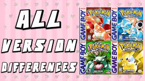 All Version Differences in Pokemon Red, Blue, Green & Yellow - YouTube
