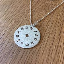 Horoscope Birth Chart Pendant In Sterling Silver