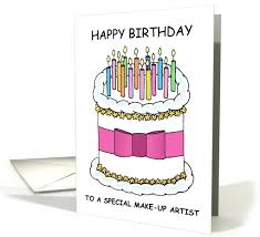 happy birthday to make up artist cake