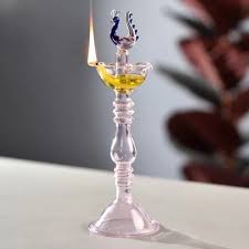Multicolor Borosilicate Glass Oil Lamp