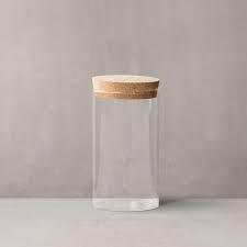Glass Storage Jar With Cork Lid For