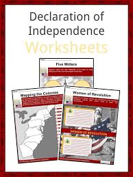 Declaration Of Independence Facts Worksheets School
