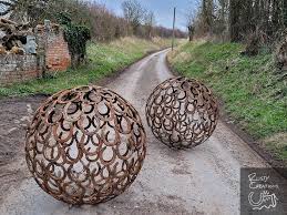 Horseshoe Sphere Sculpture 900mm Read