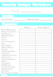 Household Budget Spreadsheet Free Beautiful Monthly Template