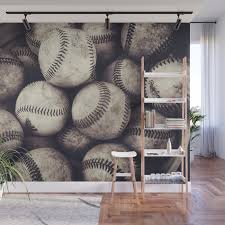 Baseballs Wall Mural By Leah Mcphail