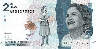 Billetes De 2 Mil Pesos Colombianos gambar png