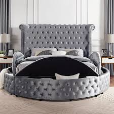 Sansom In Grey Queen Bed Frame