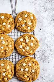 Soft Pumpkin Cookies With White Chocolate Chips gambar png
