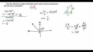 exact value of trigonometric functions