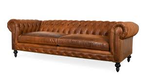 clic chesterfield leather sofa