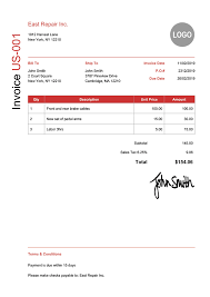 Customise the template with your business name and logo, and fill in the itemised service provided and the amount due. 100 Free Invoice Templates Print Email Invoices