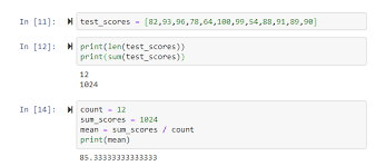 finding the mean using python