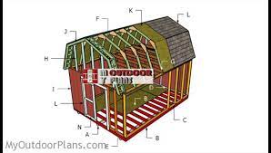 12x16 Gambrel Shed Roof Plans