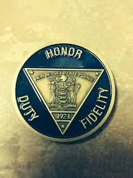 New Jersey State Trooper Coin Back Police Challenge Coins