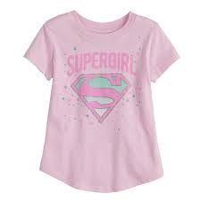 Jumping Beans Little Girls Toddler 2t 5t Supergirl Shield Tee