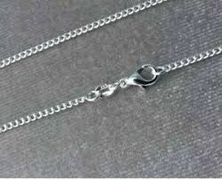 Details About 925 Silver Curb Chain Necklace Lobster Clasp All Inch Sizes 10000 Sold Uk Seller