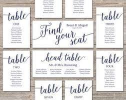 Seating Chart Wedding Template Wedding Seating Chart Cards