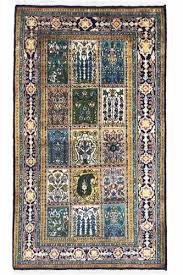 teal qum handmade hand woven woolen carpet