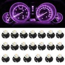 Buy Partsam 20pcs Purple T4 T4 2 Neo Wedge Led Bulbs For Car