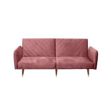 red velvet full size sofa bed