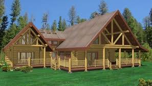 Elkhorn Log Home Plans 4048sqft
