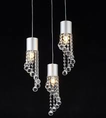 Lightess Chandelier Lighting Modern Crystal Pendant Ceiling Hanging Light Fixture 3 Heads Lightess Com