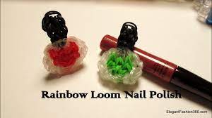 rainbow loom nail polish charm how to