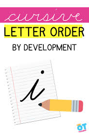order to teach cursive letters hwt